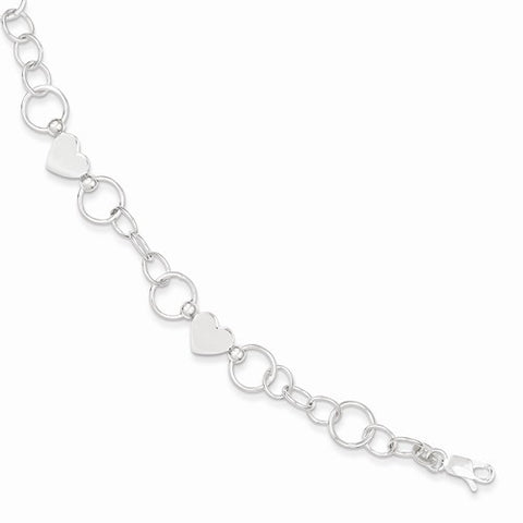 Sterling Silver Heart Bracelet