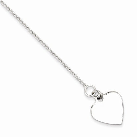 Sterling Silver Bracelet with Heart Bracelet