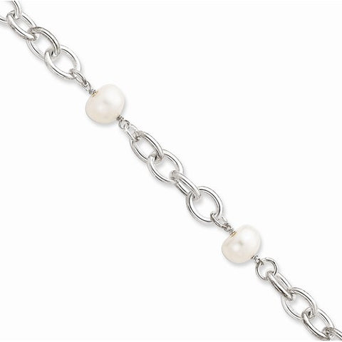 Sterling Silver Freshwater Cultured Pearl Bracelet