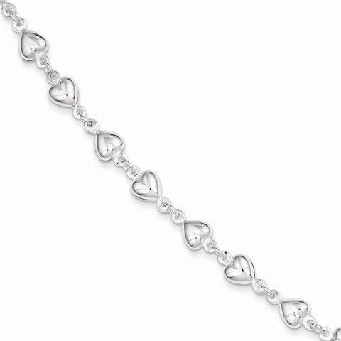 Sterling Silver Heart Bracelet