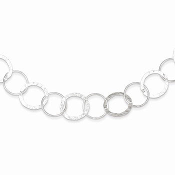 Sterling Silver Circle Link Necklace