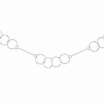 Sterling Silver Circle & Bar Necklace