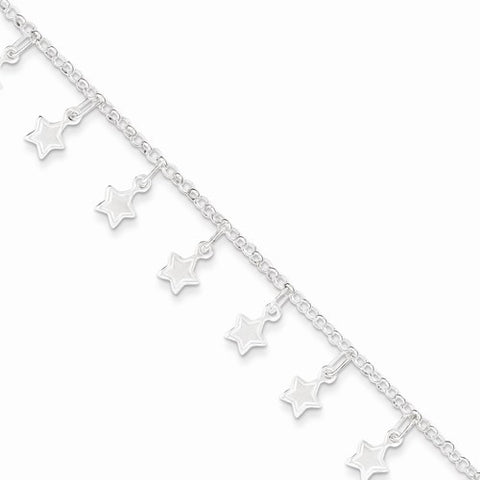 Sterling Silver Stars Bracelet