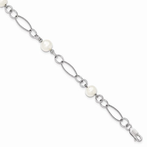 Sterling Silver Freshwater Cultured Pearl Bracelet