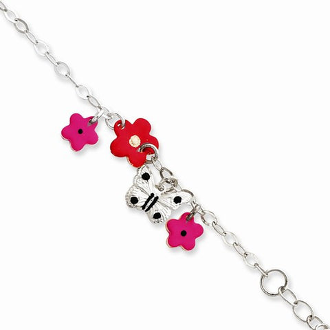 Sterling Silver Adjustable Enameled Baby Charm