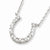 Sterling Silver CZ Horseshoe Necklace