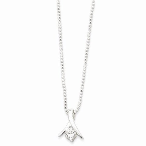 Sterling Silver CZ Necklace