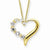 Sterling Silver Vermeil CZ Heart Journey Necklace