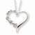 Sterling Silver CZ Heart Journey Necklace