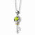 Sterling Silver & Peridot and Diamond Key Necklace