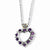 Sterling Silver & Amethyst & Diamond Necklace