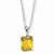 Sterling Silver & Citrine & Diamond Necklace