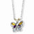 Sterling Silver & Citrine, Amethyst, Blue Topaz Butterfly Necklace