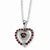 Sterling Silver & Garnet & Diamond Necklace