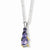 Sterling Silver & Iolite Diamond Necklace