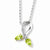 Sterling Silver & Peridot Diamond Necklace