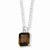 Sterling Silver & Smokey Quartz and Diamond Necklace