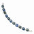 Sterling Silver Blue Dichroic Glass Bracelet