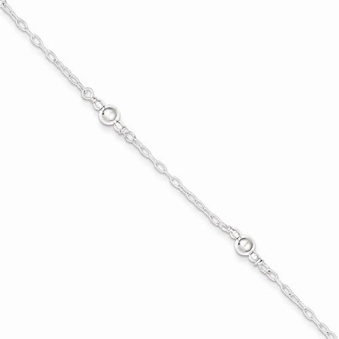 Sterling Silver Polished Childrens Bracelet