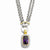 Sterling Silver Flash Gold-Plated CZ Necklace