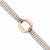 Sterling Silver & Rose Vermeil Multi-Strand with Center Oval Bracelet