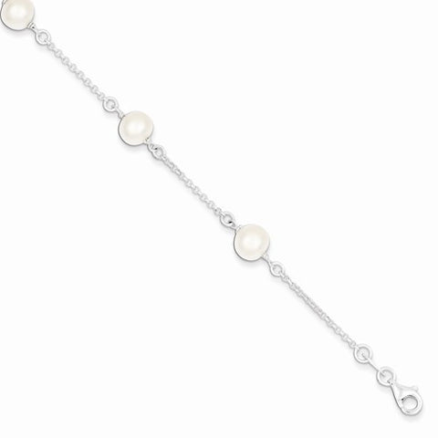 Sterling Silver & Cultured Freshwater Pearl Bracelet