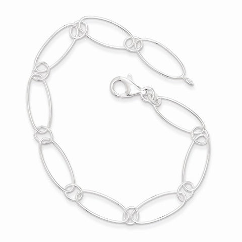 Sterling Silver Oval Link Bracelet