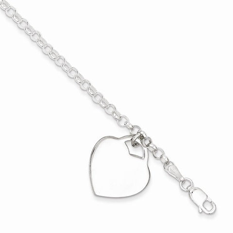 Sterling Silver Heart Bracelet