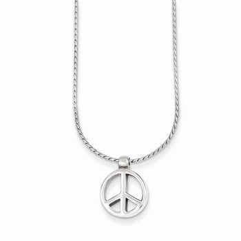 Sterling Silver Peace Sign Charm