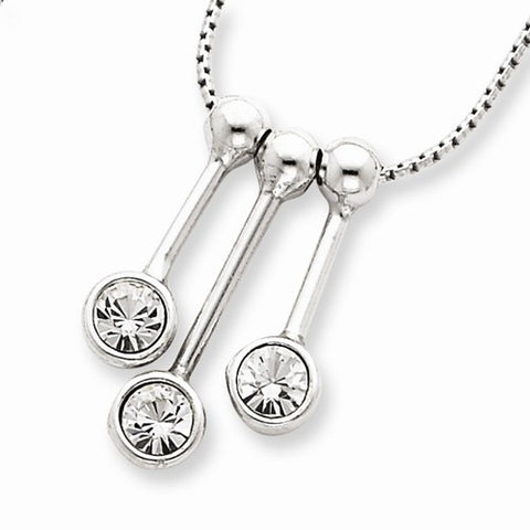 Sterling Silver CZ Dangle Charm