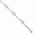 Sterling Silver Rhodium Plated Polished Tear Drop Bead Bracelet