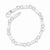 Sterling Silver Polished and Brushed Ovals and Circles Bracelet