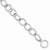 Sterling Silver Rhodium Plated Textured Oval Link Bracelet