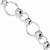 Sterling Silver Rhodium Polished & Texture Circles with Beads Bracelet