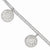 Sterling Silver Rhodium Plated Diamond-Cut Hollow Discs Bracelet