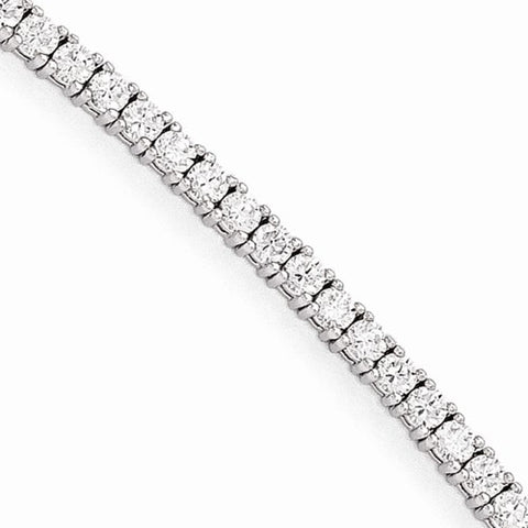 Sterling Silver Rhodium Plated Cz Bracelet