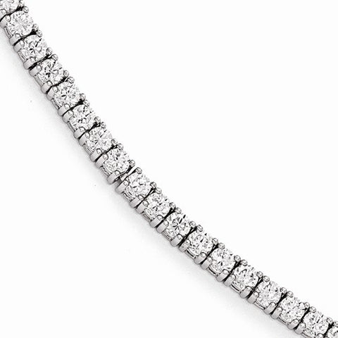 Sterling Silver Rhodium Plated Cz Bracelet