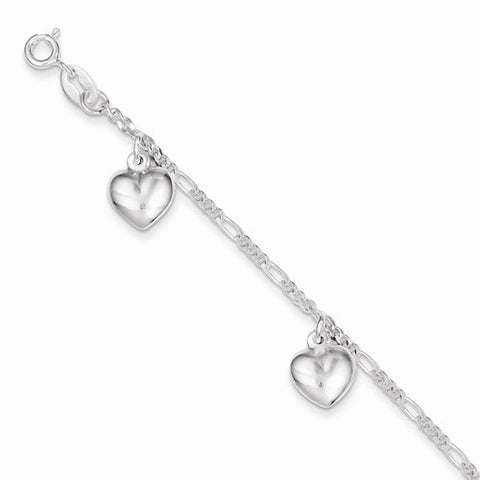 Sterling Silver Heart Bracelet