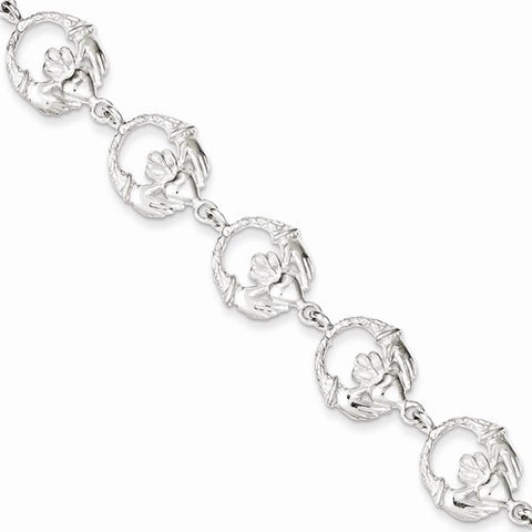 Sterling Silver Claddagh Bracelet