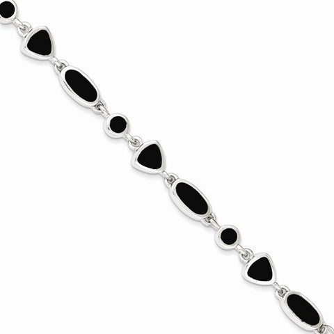 Sterling Silver Onyx Bracelet