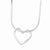 Sterling Silver Heart On Square Snake Chain