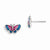 Sterling Silver Enameled Butterfly Post Earrings