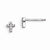 Sterling Silver CZ Childrens Cross Post Earrings