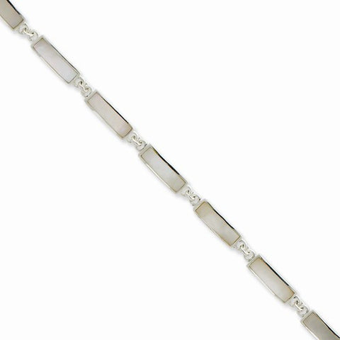 Sterling Silver Mother Of Pearl Bracelet