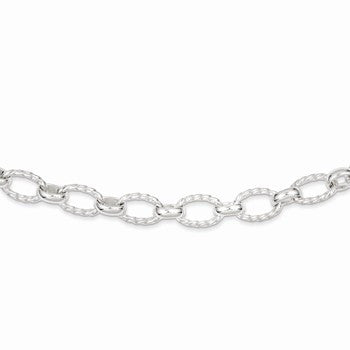 Sterling Silver Fancy Link Necklace