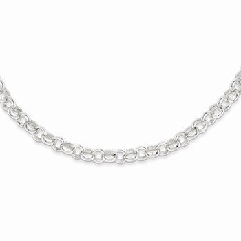 Sterling Silver Fancy Link Necklace