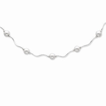 Sterling Silver Satin Beaded Necklace