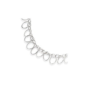 Sterling Silver Fancy Link Necklace