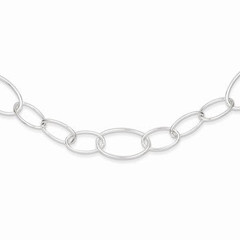 Sterling Silver Fancy Link Necklace