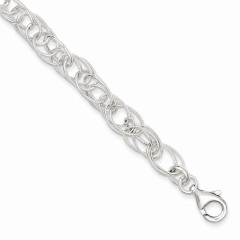 Sterling Silver Fancy Link Bracelet